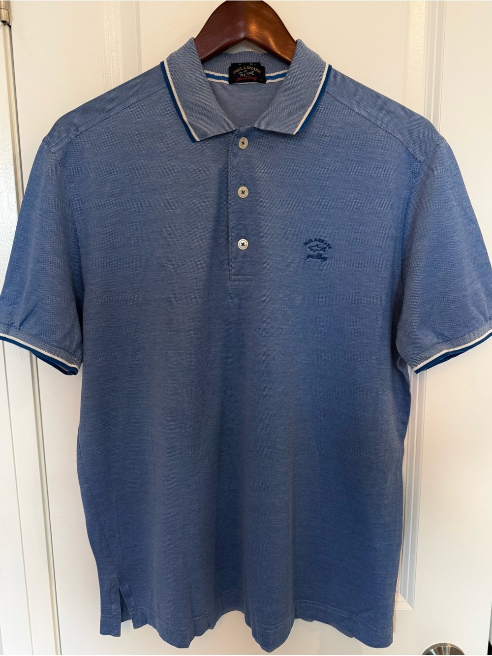 Paul & Shark Light Blue Polo with Contrast Trim